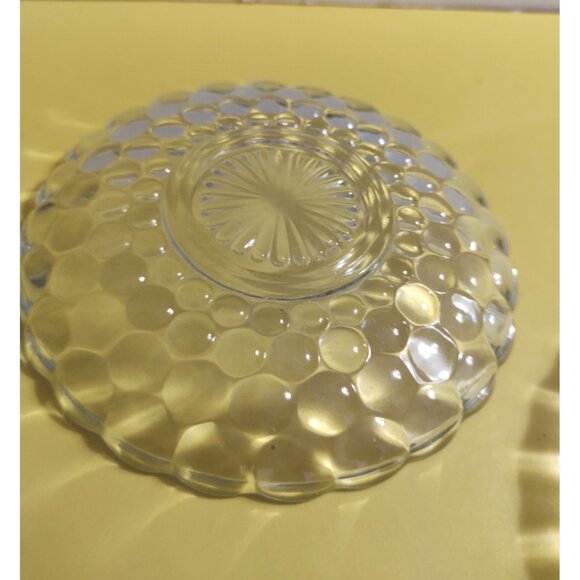 Anchor Hocking, Blue Bubble Glass, 6.5 inch Salad Plate, Blue Hobnail Style - Picture 5 of 9